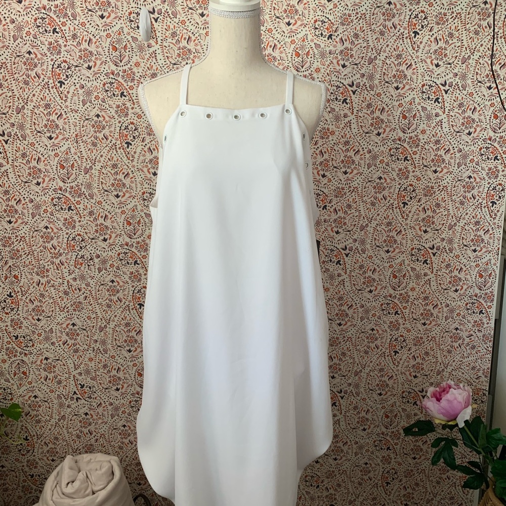Bright white shift dress